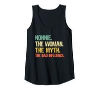 Womens Nonnie The Woman The Myth The Bad Influence Funny Retro Tank Top