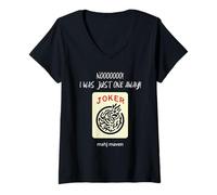 Womens Nooo! I was just one Away Mah Jong Mahjong V-Neck T-Shirt