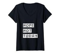 Women's Nope Not Today Adulting Problems Trending Procrastinator V-Neck T-Shirt