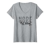 Womens Nope. Not today Funny Kids Men Women Nope Just Nope V-Neck T-Shirt