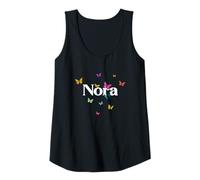 Womens NORA - Adorable girl name with colorful Butterlies Tank Top