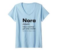 Women's Nora Like A Normal Girl Only Cooler Queen First Name V-Neck T-Shirt