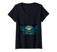Women's Nordic Mythology The Prophecy Foretells Ragnarök saga V-Neck T-Shirt