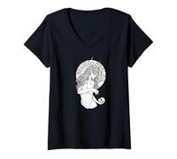 Womens Nordic Shaman girl heilung healing shirt V-Neck T-Shirt