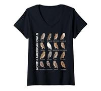 Women's North American Owls V-Neck T-Shirt
