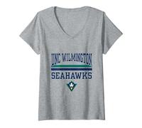 Womens North Carolina Wilmington Seahawks | NCAA Merch | VNPUNCW301 V-Neck T-Shirt