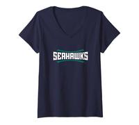 Women's North Carolina Wilmington Seahawks | NCAA UNC | PPNCW038 V-Neck T-Shirt