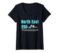 Womens North East 250 Scotland Road Trip NE250 V-Neck T-Shirt