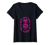Women's North Shore Aloha Paradise Hawaii Vintage Style V-Neck T-Shirt