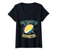Womens Northampton Rugby Supporter Funny Rugbyman England V-Neck T-Shirt
