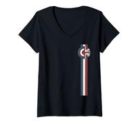 Womens Northern Soul Music Mod Sign V-Neck T-Shirt