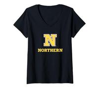 Women's Northern State University Wolves N Logo V-Neck T-Shirt
