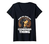 Womens Nose On Ears Off It's A Coonhound Thing Scent Hound V-Neck T-Shirt