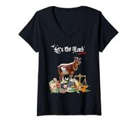 Womens NOSTALGIA BOY Gonging T-Shirt Hard 3 V-Neck T-Shirt