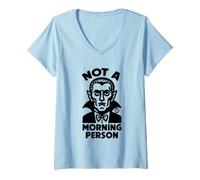 Women's Not A Morning Person Dracula V-Neck T-Shirt