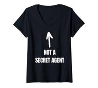Womens Not A Secret Agent Funny Private Detective And Inspector Spy V-Neck T-Shirt