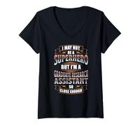 Womens NOT A Superhero BUT A Graduate Research Assistant V-Neck T-Shirt