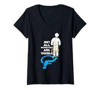 Womens Not All Disabilities are Visible Invisible Disability Saying V-Neck T-Shirt