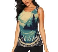 Women's Not All Who Wander are Lost 1 Print Quick Drying Fitness Tank Top,Breathable Sleeveless Workout Vest Black