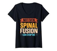 Women's Not Even Spinal Fusion Can Stop Me V-Neck T-Shirt