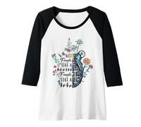 Womens Not Fragile Like A Flower Fragile Like A Bomb Sign Language Raglan Baseball Tee