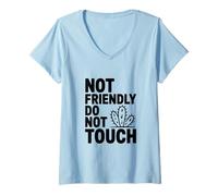 Women's Not Friendly Do Not Touch Cactus V-Neck T-Shirt