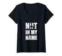 Womens Not in My Name V-Neck T-Shirt