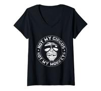 Womens Not My Circus Not My Monkeys V-Neck T-Shirt