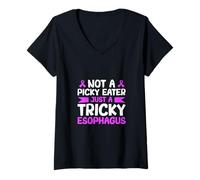 Womens Not Picky - Just a Tricky Esophagus V-Neck T-Shirt