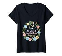 Womens Not Sisters by Blood But Sisters by Heart Brother Kids V-Neck T-Shirt
