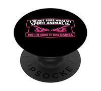 Womens Not Sure What My Spirit Animal Is But It Has Rabies PopSockets Adhesive PopGrip