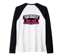 Womens Not Sure What My Spirit Animal is But It Has Rabies Raglan Baseball Tee