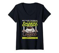 Womens Not to be Technical, but Coffee is The Solution V-Neck T-Shirt