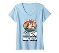 Womens Not to Worry. God Has This. Matthew 6:26 V-Neck T-Shirt