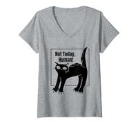 Womens not Today, Human! V-Neck T-Shirt