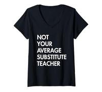 Women's Not Your Average Substitute Teacher Back to School Sub V-Neck T-Shirt