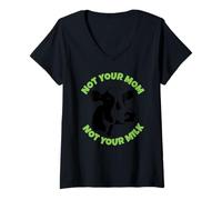 Womens Not Your Milk - Vegetarian Vegan Animal Lover, Cruelty Free V-Neck T-Shirt