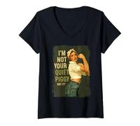 Womens Not Your Quiet Piggy for Women V-Neck T-Shirt