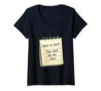 Womens Note to Self: This Will Be My Year V-Neck T-Shirt