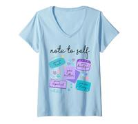 Womens Note to Self You Matter Suicide Prevention Awareness V-Neck T-Shirt