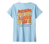 Womens Nothing But The Blood of Jesus Redemption Forgiveness Grace V-Neck T-Shirt