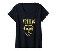 Womens Nothing Ever Happens Chud Meme Wojak V-Neck T-Shirt
