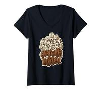 Women's Nothing If Not Overcaffeinated s Funny Retro Coffee Quote V-Neck T-Shirt