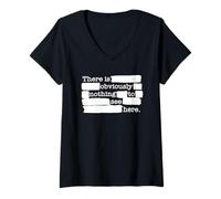 Women's Nothing to See HERE - redacted Document Political Sarcasm V-Neck T-Shirt