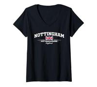 Women's Nottingham England V-Neck T-Shirt