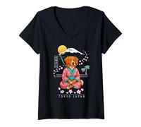Womens Nova Scotia Duck Tolling Retriever V-Neck T-Shirt