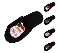 Womens Novelty Xmas Slippers Christmas Slippers Women The Santa Claus Gift Sliders Thick Soft Sliders Winter Warm Slides Funky Bedroom Slides For Fall Fuzzy Cushion Slipper For Indoor