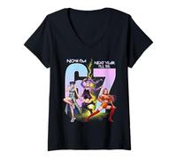 Women's Now I'm 6 Next Year I'll Be 7 67 Meme K-pop Birthday Girl V-Neck T-Shirt