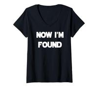 Womens Now I'm Found Amazing Grace V-Neck T-Shirt