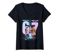 Women's Now I'm Six Next Year I'll Be Seven 67 Meme K-pop Bday Girl V-Neck T-Shirt